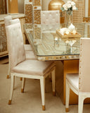 The exquisite craftsmanship of this dining set adds warmth and sophistication to any dining area, proudly made in Lahore.