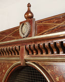 Detailed view showcasing the intricate metalwork and delicate design of the bird cage.
