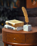 Close-up of elegant book decor, perfect for enhancing home or office interiors.