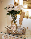 The Elegant Head Table Decor adds refined charm to a stylish living space, featuring handmade details from Lahore’s skilled artisans.