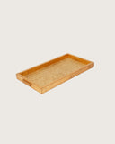 Detailed view of a decorative tray highlighting its texture and elegant edges — great for home decor or tabletop use.