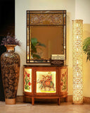 A stylish chest adds elegant storage and classic charm to this sophisticated living room, made in Lahore.
