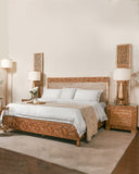 Grace Bed Set in a bright bedroom setup with vibrant décor and clean lines.