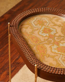 Close-up of the Groovy Tea Trolley’s detailed design and vibrant colors, highlighting the artisan craftsmanship from Lahore, Pakistan.