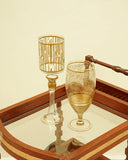Artisan-crafted tea trolley adds warmth and style to a refined living room, showcasing Lahore’s rich craftsmanship.
