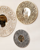 Decorative circular panel, handmade in Lahore, adding a stylish and elegant touch to a modern living space.