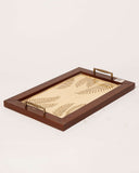 The Leaf HP Tray showcased in an elegant space, highlighting exquisite handmade home decor crafted in Lahore, Pakistan.