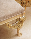 Detail shot of the leg, showcasing the details of the handiwork of the artisans.