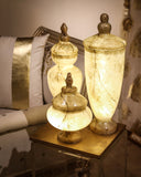 Noor Light Set lamp with elegant design and warm glow, handmade in Lahore, adding charm and soft lighting to any living space.