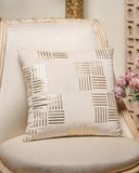 Soft cushion with detailed printed design elevates the aesthetic of any living area, handmade in Lahore.
