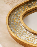Close-up of the Prism Oval Tray showcasing its geometric patterns and smooth handcrafted finish, reflecting the artistry of Lahore’s home decor tradition.