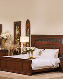 RIvaj Bed Set in a sleek, vibrant bedroom styled with bold accessories.