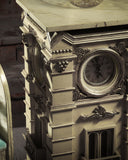 Detailed view of a chair and side table combo, showcasing minimalist design and practical functionality.