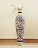 The Shahi Blue Terracotta adds a touch of artisanal charm, crafted with care and tradition in Lahore, Pakistan.