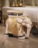 A handcrafted piece from Lahore brings depth and elegance to this refined living space.