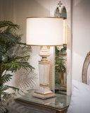 Decorative lamp with soft warm light, enhancing the ambiance of any room, handmade in Lahore.