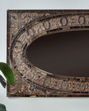 A beautiful Deewan in neutral tones elevates the ambiance of this sophisticated living room.