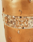 Close-up of the Venetian Mosaic Terracotta showcasing its detailed mosaic patterns and exquisite handcrafted artistry from Lahore, Pakistan.