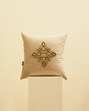 A decorative cushion adds a refined accent to this stylish living room, designed in Lahore.