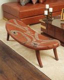 african settee with wooden legs