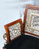 Detailed view of chair craftsmanship showing intricate textures and quality, handmade in Lahore.

