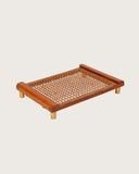 Elegant Boho Tray in a luxurious living room setting, featuring handmade home decor from Lahore, Pakistan.

