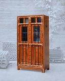 A stylish cabinet adds elegant storage and enhances the decor of this sophisticated living room, handmade in Lahore.

