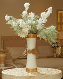 Elegant Flask Vase in a luxurious living room setting, featuring handmade home decor from Lahore, Pakistan.