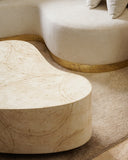Luxurious sofa set creates a warm and inviting atmosphere, perfect for family gatherings and relaxing moments.

