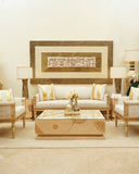 Elegant Italian-designed sofa set in a sleek white finish. Crafted for comfort and style, it adds a clean, luxurious touch to any modern living space.