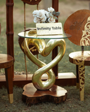 Our infinity table paired with the jhoomer sikka chairs. 