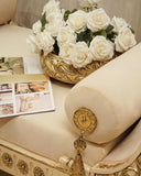 Julius Love Seat in a luxurious setting, highlighting the elegance of handmade furniture crafted in Lahore, Pakistan.

