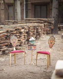 Distinctive chair set with bold design, adding a unique statement piece to your modern living space.

