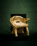 Full view of the Panther chair featuring bold curves and a sculptural, modern design.

