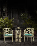 Stylish chair paired with a modern side table in a contemporary living room setting, enhancing comfort and design.

