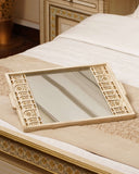 Shalimar Tray showcased in a luxurious living room setting, featuring handcrafted home decor from Lahore, Pakistan.

