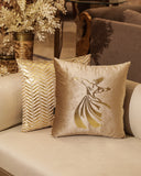Printed cushion with vibrant designs adds a stylish touch to any living room or bedroom space.

