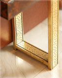 Their sturdy build and refined finish highlight the natural beauty of the wood grain.
A minimal, elegant silhouette gives the console a stable yet stylish foundation.